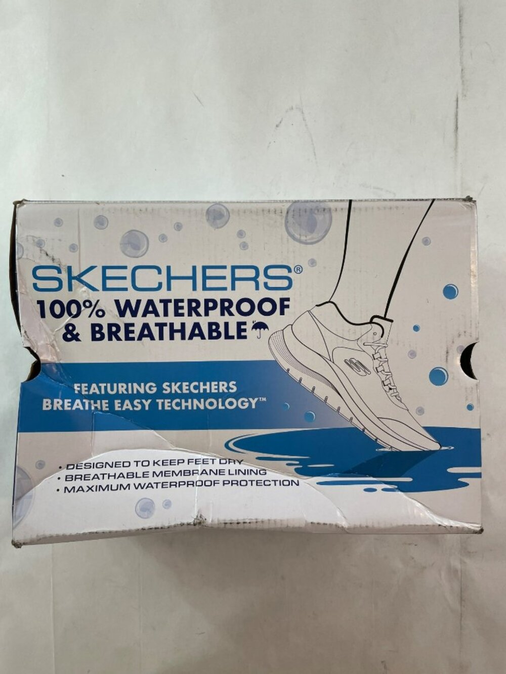 Skechers Virtue Rainy Romance Waterprf Memory Foam Sneakers Blue Wmns Sz 8.5 NIB - Picture 12 of 12